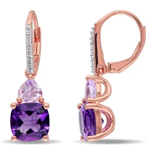 2.50 CT Genuine Amethyst Round earrings