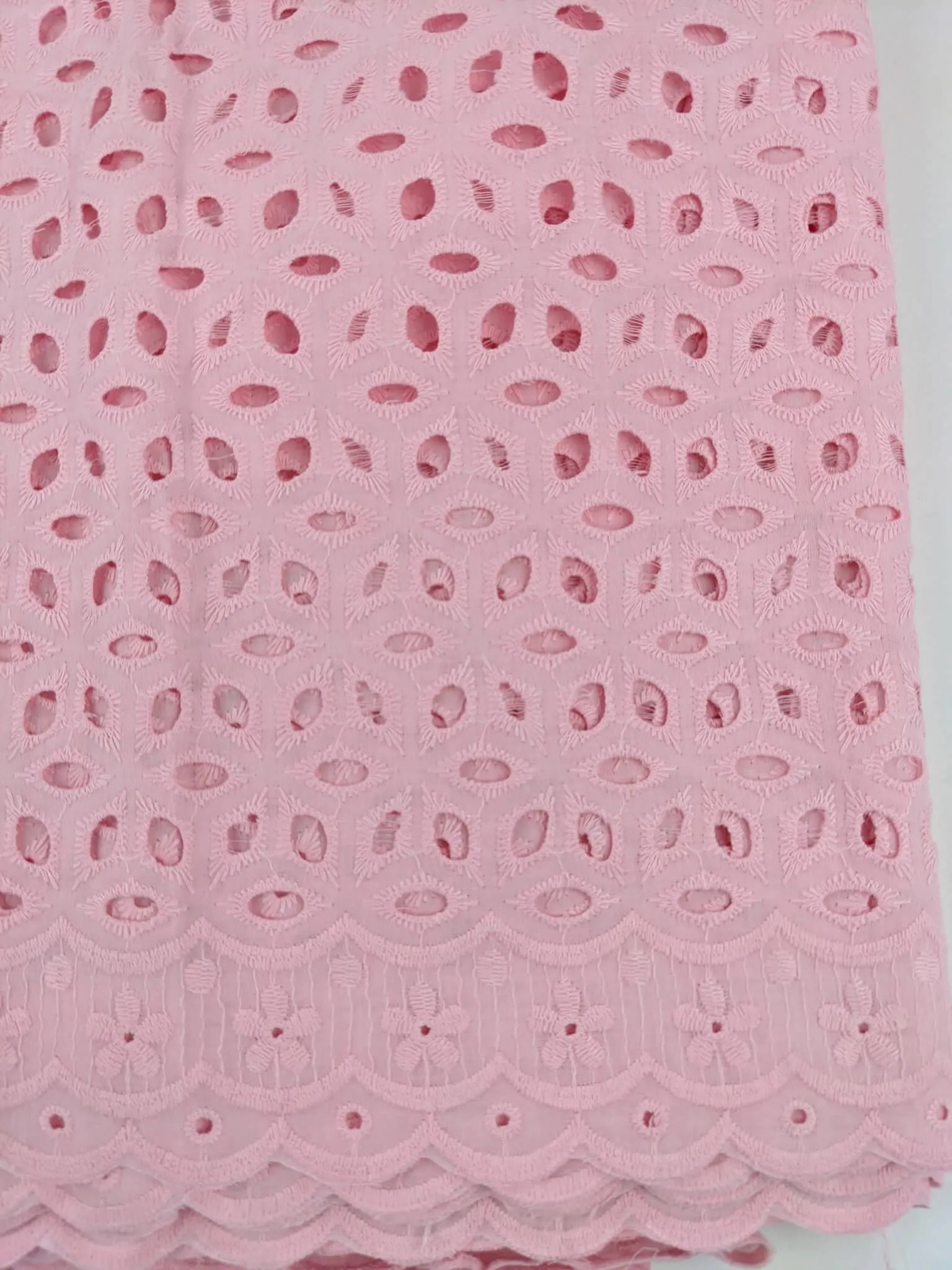 Baby Pink Cotton Dry Lace