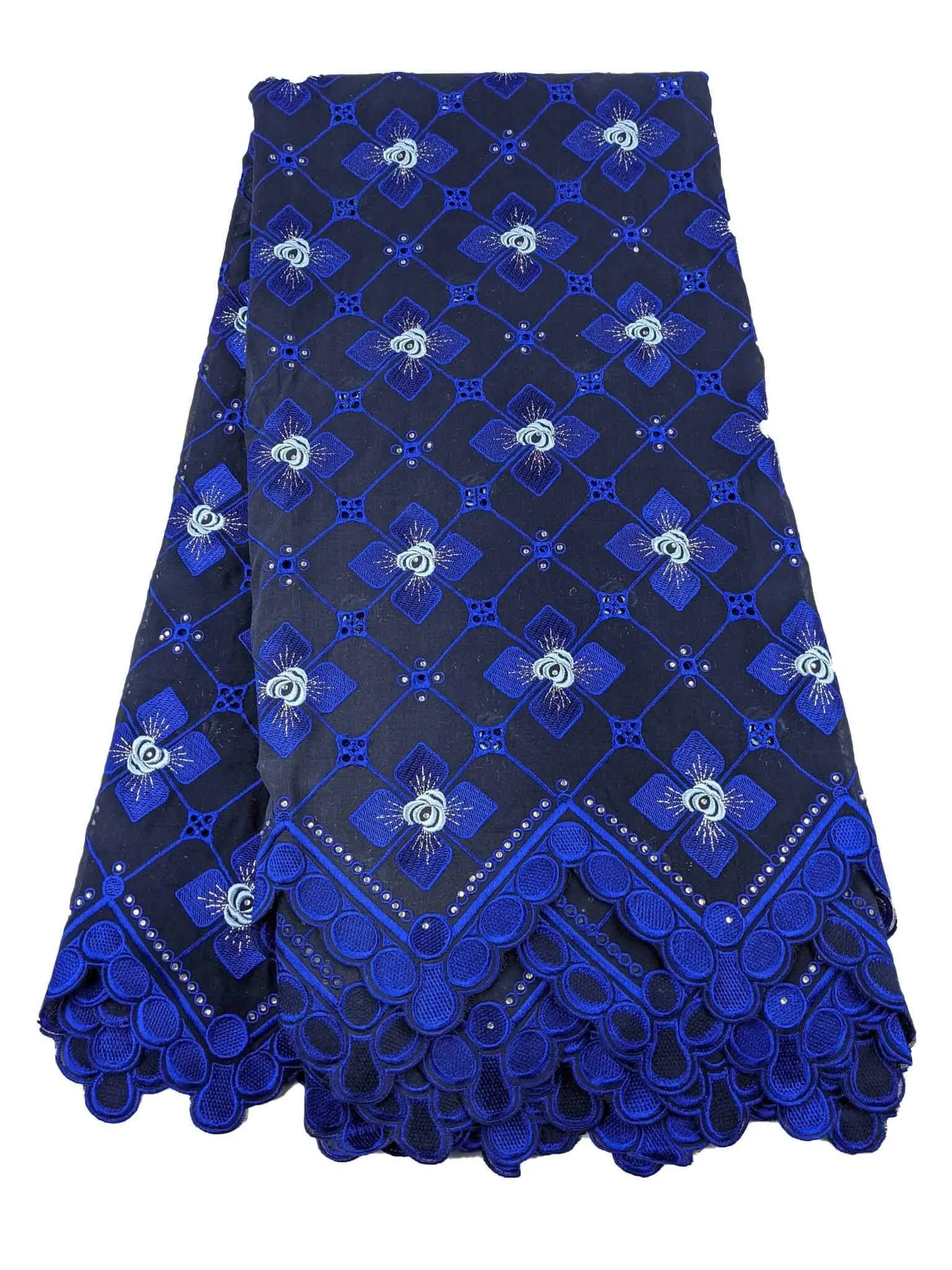 Black & Blue Cotton Lace .
