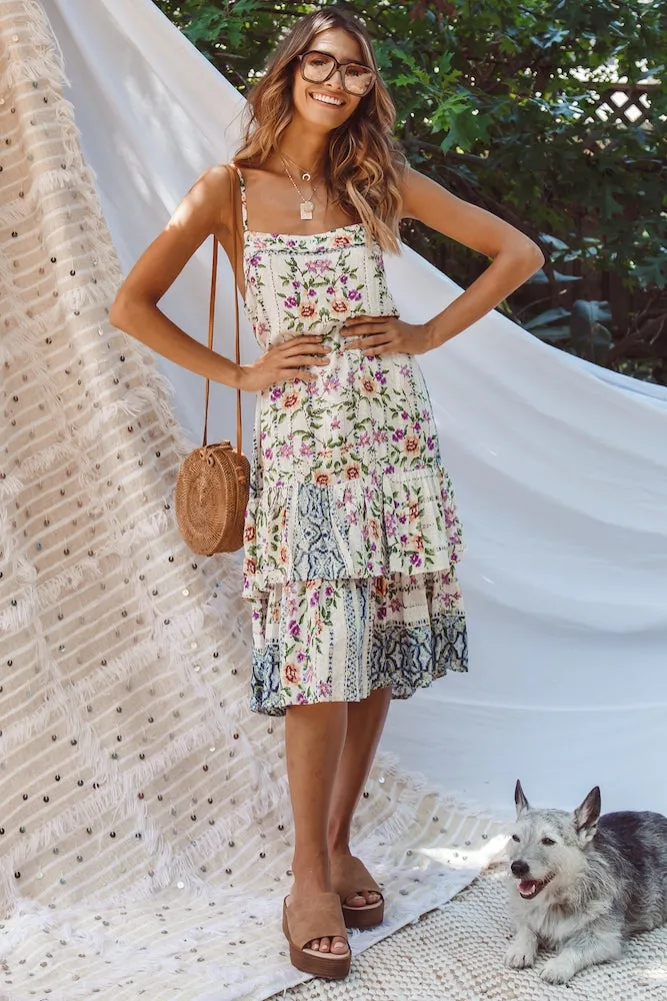 Bluebelle Midi Dress Beige