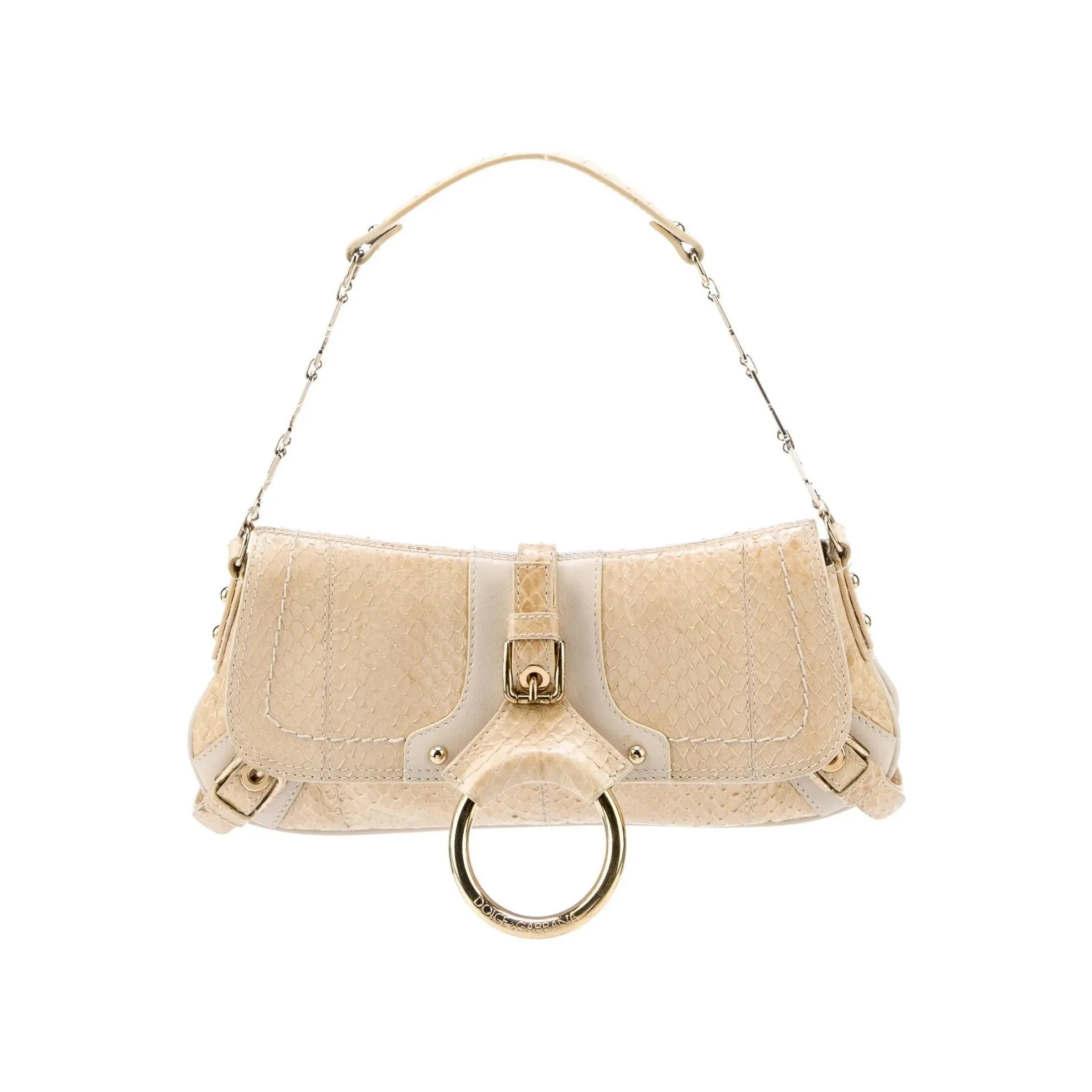 Dolce & Gabbana Python Top Handle Baguette