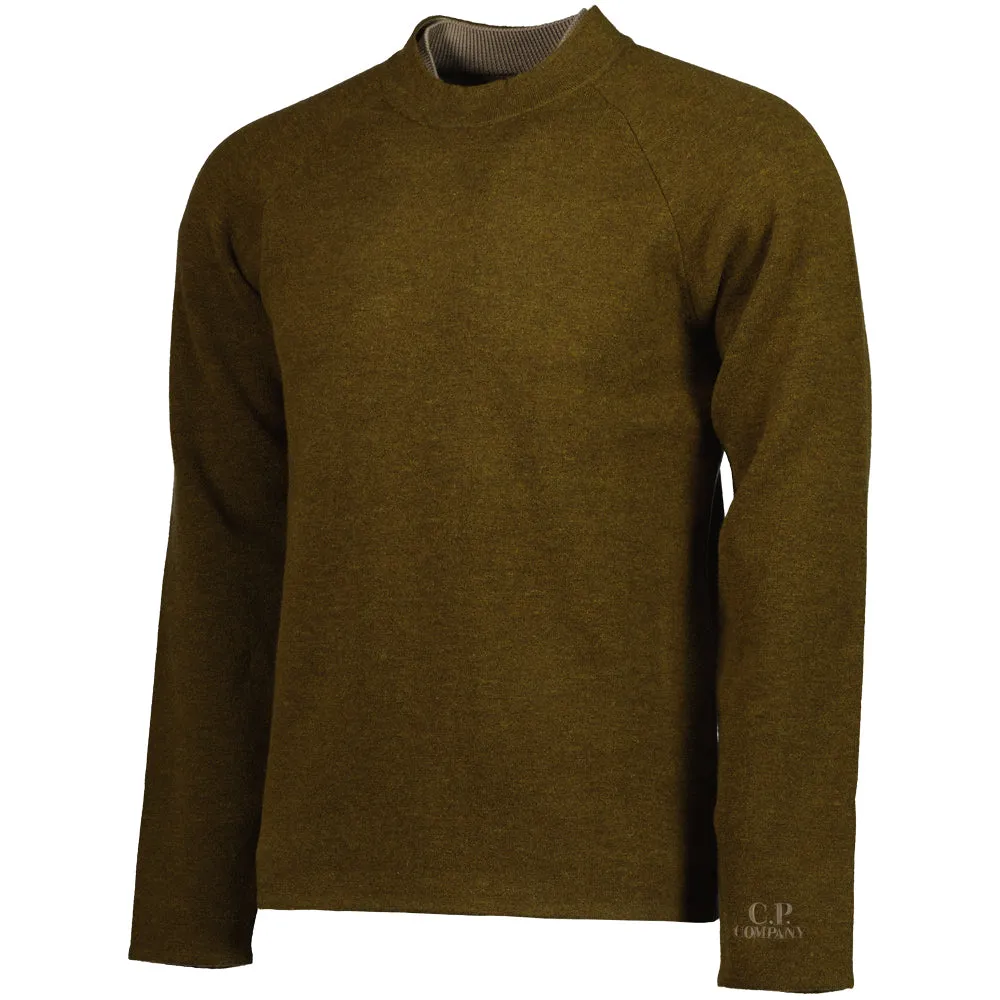 Embroidered Cuff Logo Zip Knit