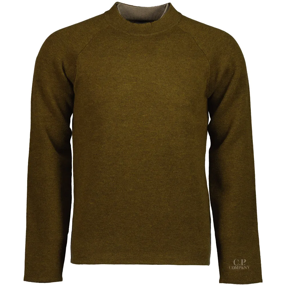 Embroidered Cuff Logo Zip Knit