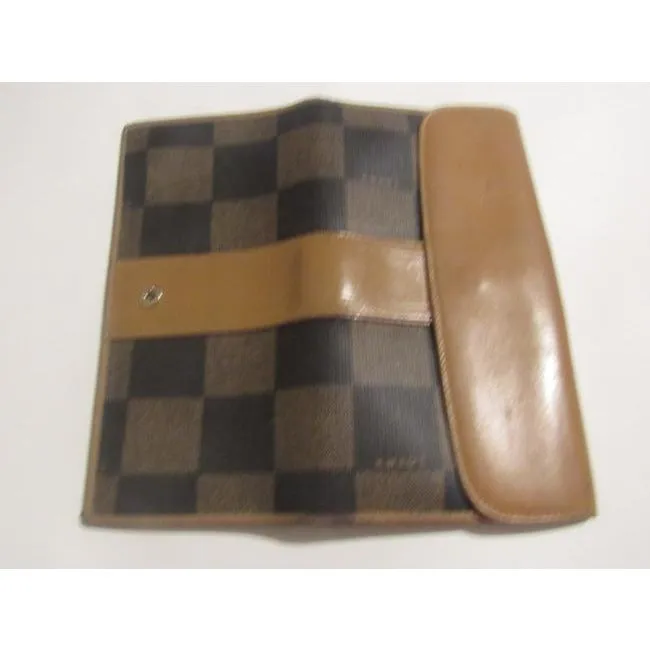 Fendi Checkerboard Print In Browns Xl Vintage Continental Wallet
