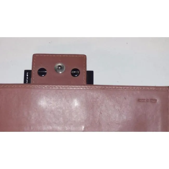 Fendi Pink Nude Zucchino Print Xl Wallet