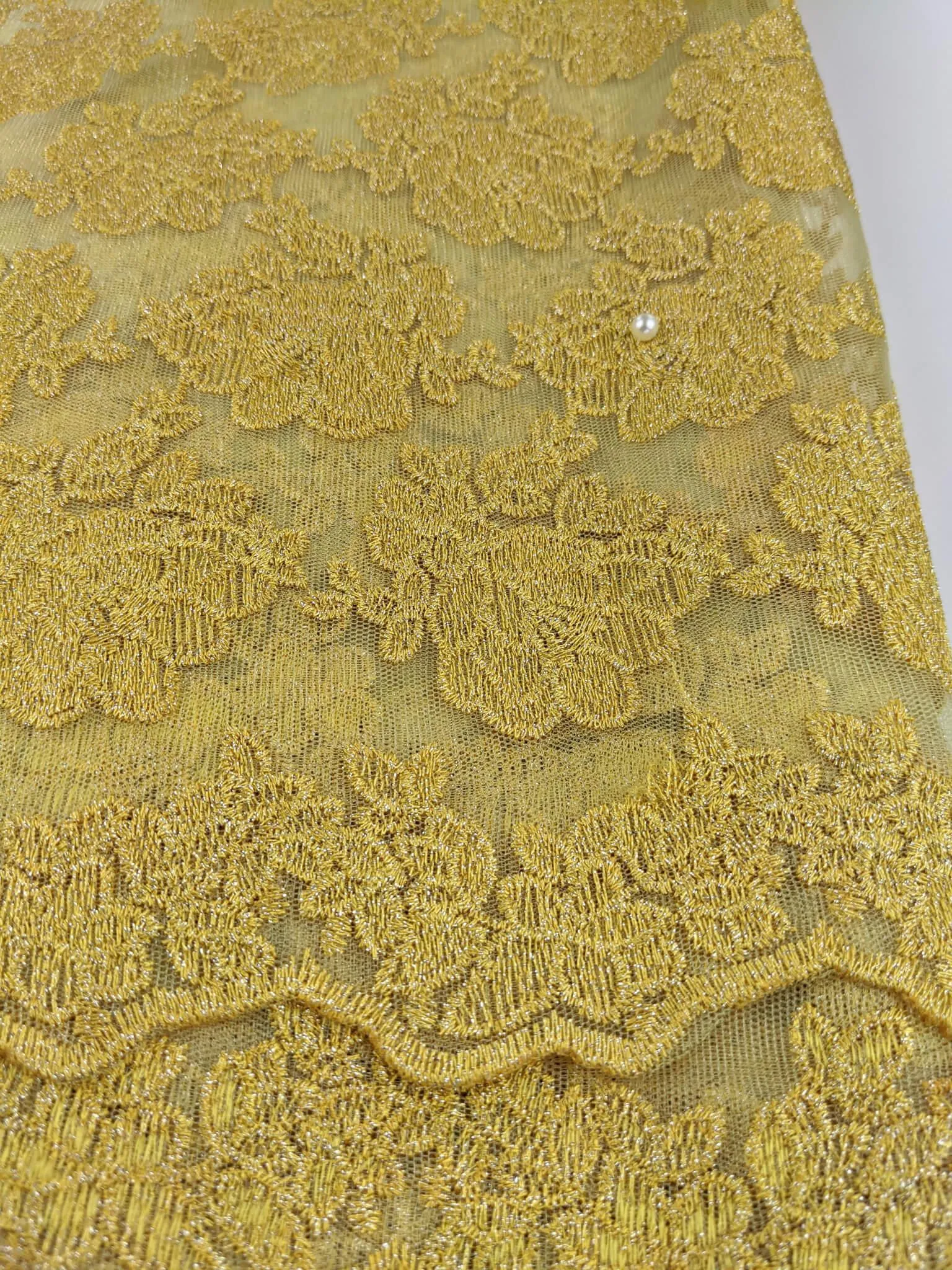Gold French Net Lace