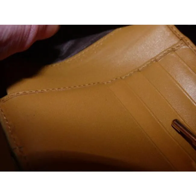 Gucci Jackie O Style Push Button Pink Suede And Camel Leather Vintage Wallet