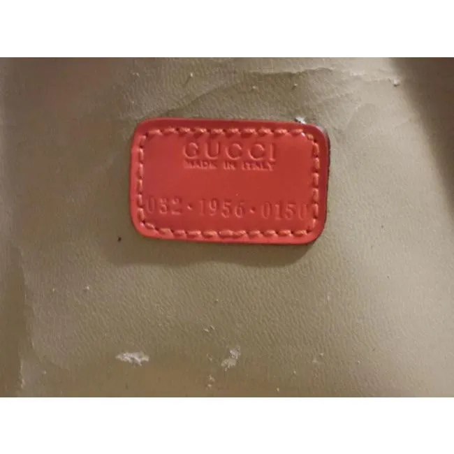 Gucci Reddish Orange Glossy Leather Bamboo Line Satchel