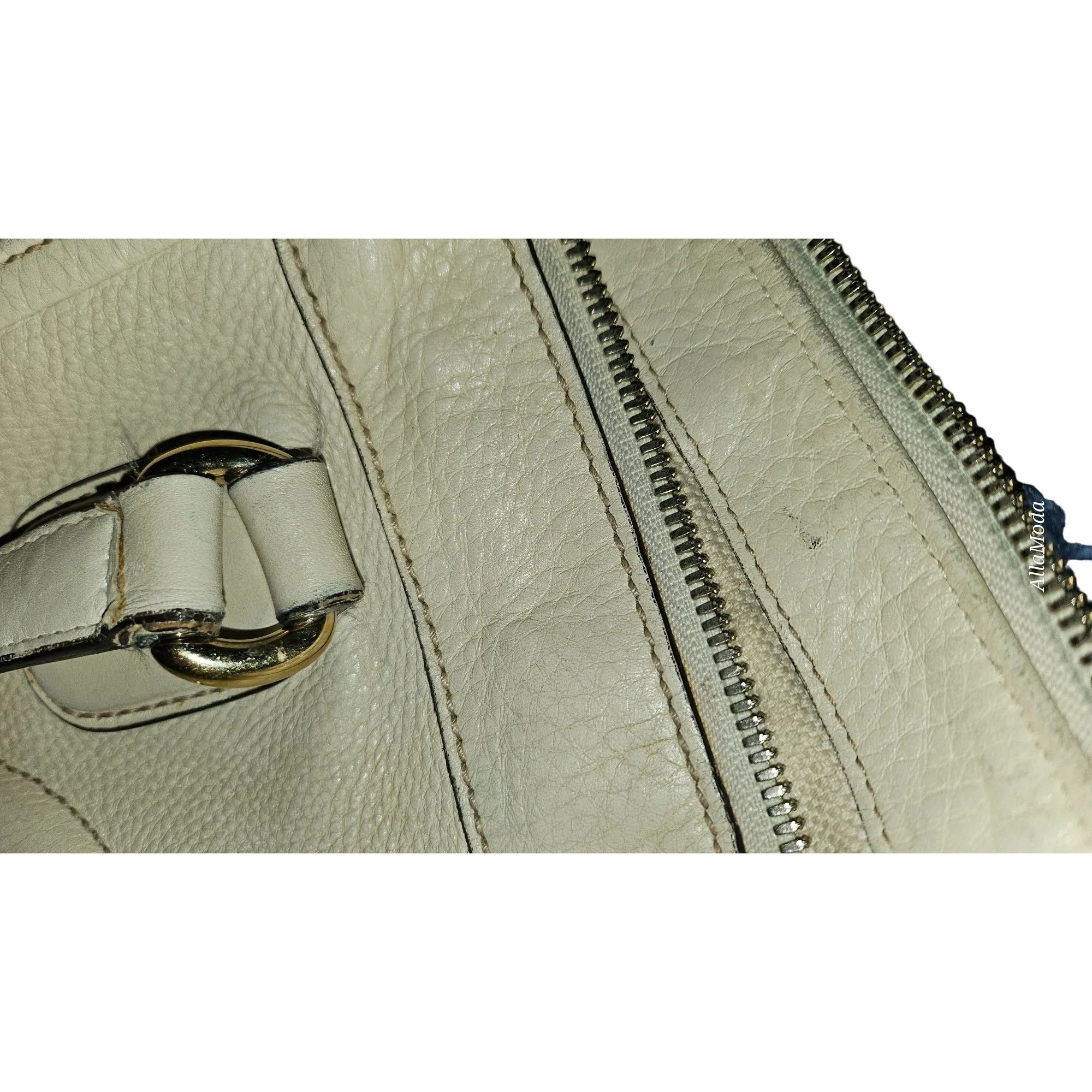 Gucci Soho Ivory Leather Satchel with XL Tassel & Strap