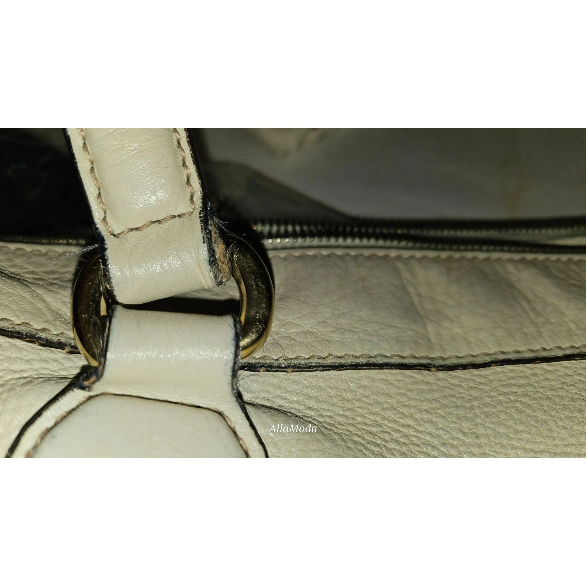 Gucci Soho Ivory Leather Satchel with XL Tassel & Strap