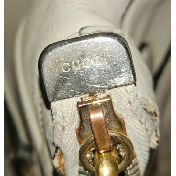 Gucci Soho Ivory Leather Satchel with XL Tassel & Strap