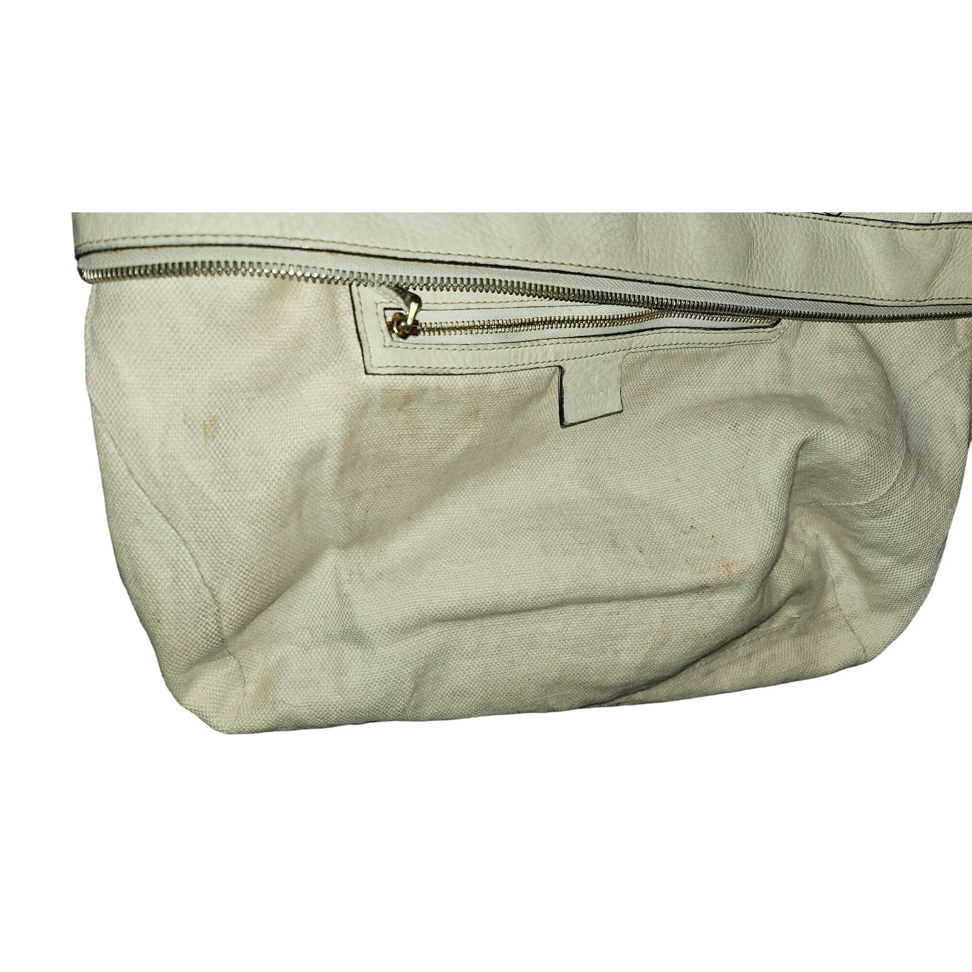 Gucci Soho Ivory Leather Satchel with XL Tassel & Strap