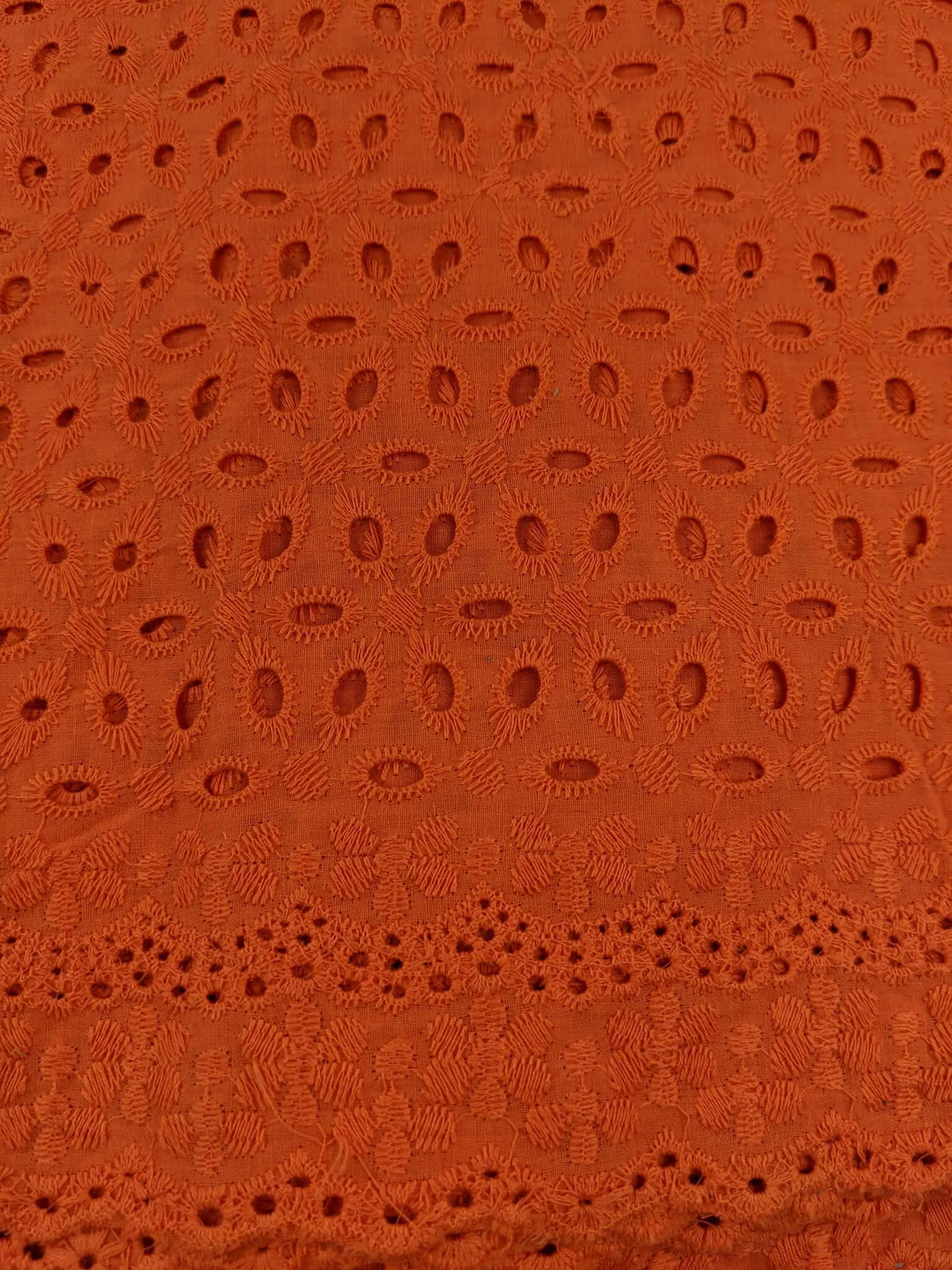 Orange Cotton Dry Lace