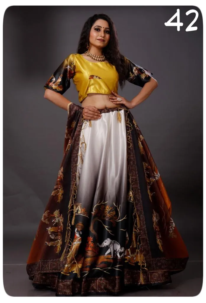Party Wear Navratri Digital Print Lehenga Choli