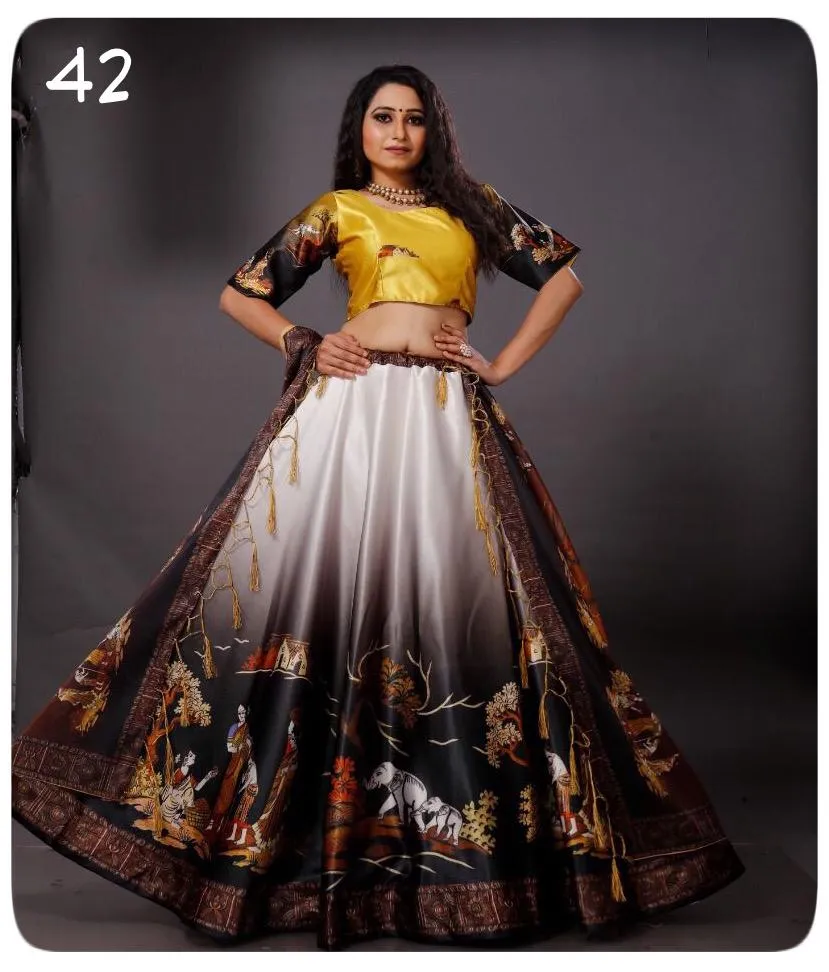 Party Wear Navratri Digital Print Lehenga Choli