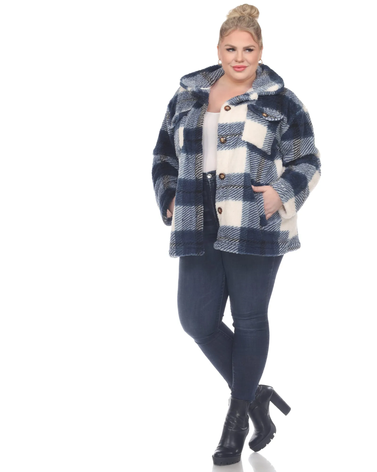 Plaid Shacket | Blue